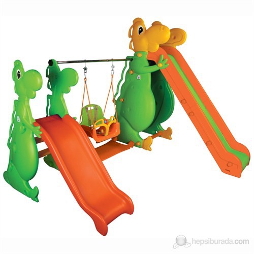 DINO SWING AND TWO SLIDES SET