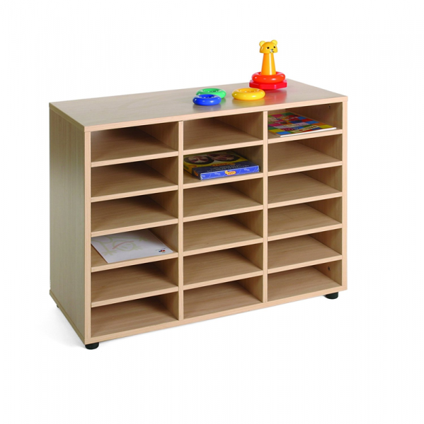 Eighteen Cubby Storage Unit