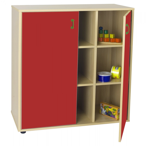 Cupboard Unit with Nine Cubby Storage