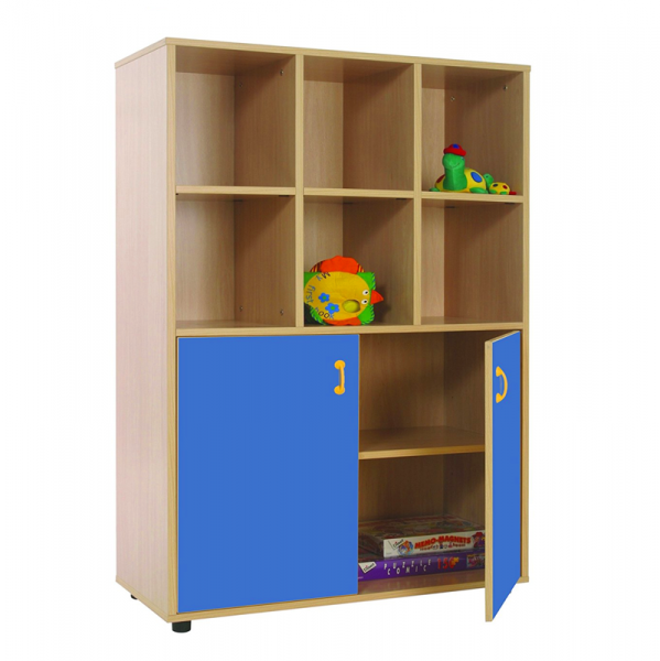 Six Cubby Storage Unit And Cupboard