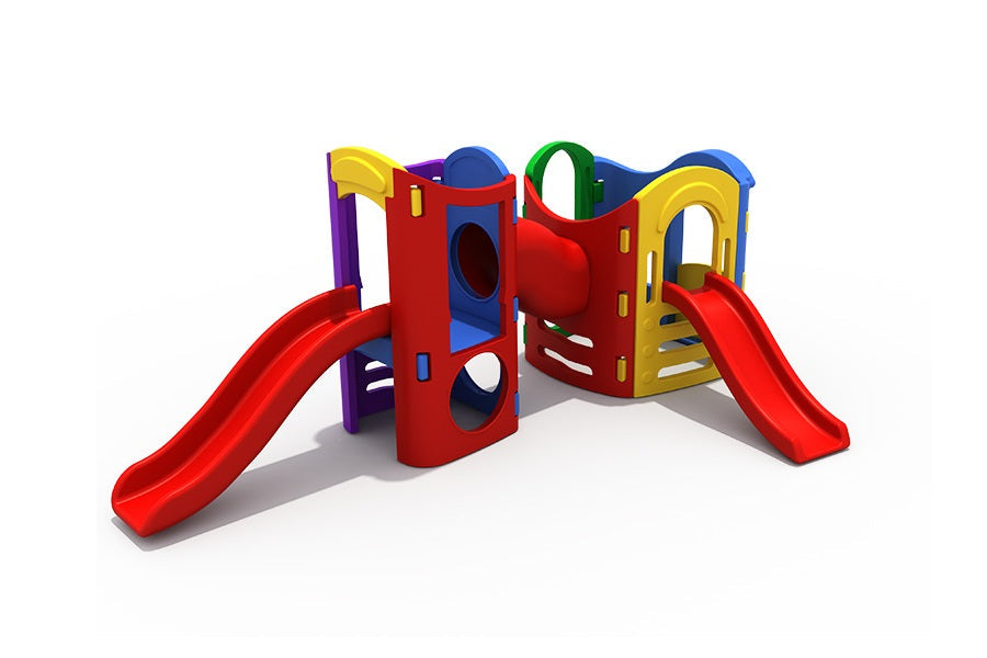 Playground Slides with Tunnel