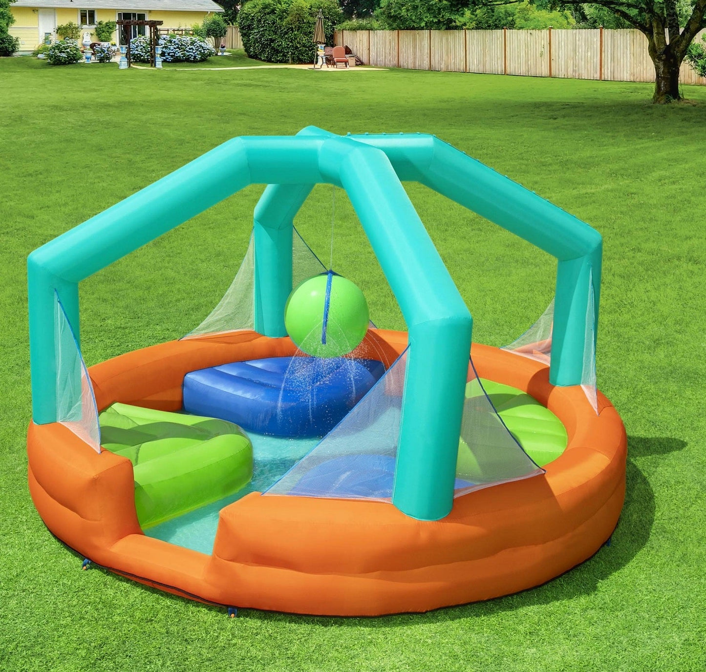 Dodge & Drench Water Park Jumper And Slider / Pool