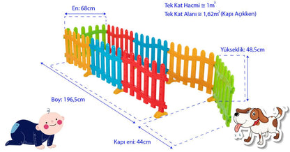 Children's Play Area Fence & Ball Pool 8 Pcs