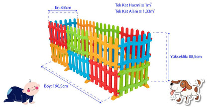 Children's Play Area Fence & Ball Pool 8 Pcs