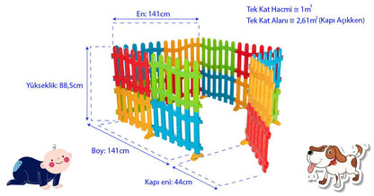 Children's Play Area Fence & Ball Pool 8 Pcs