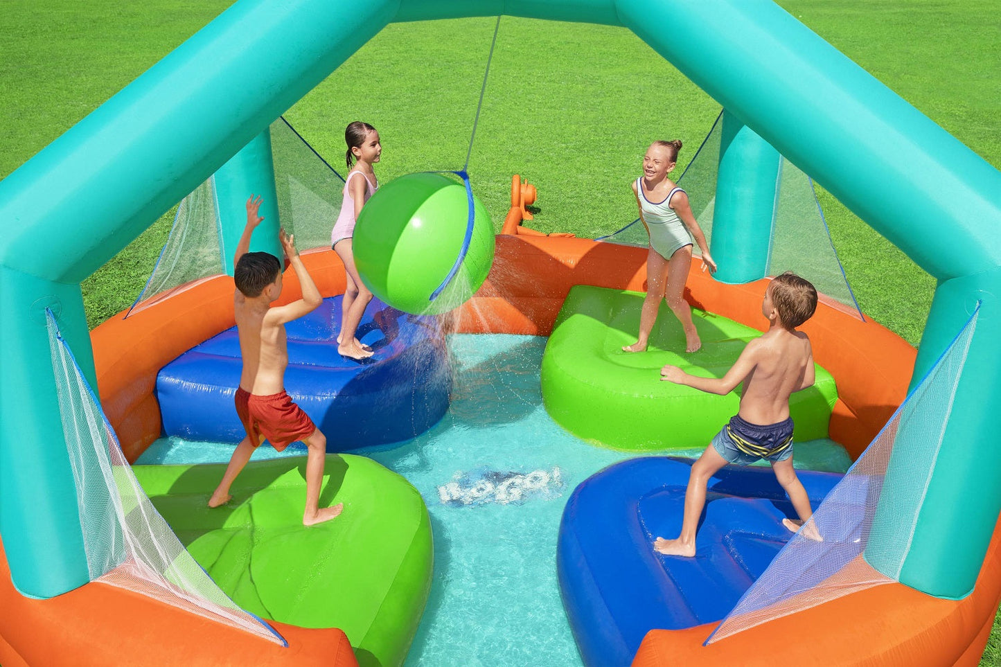 Dodge & Drench Water Park Jumper And Slider / Pool