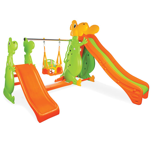 DINO SWING AND TWO SLIDES SET