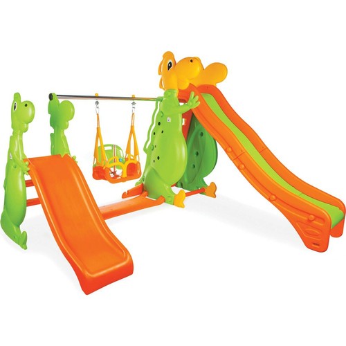 DINO SWING AND TWO SLIDES SET