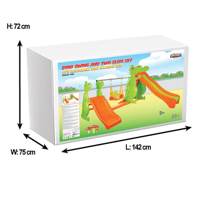 DINO SWING AND TWO SLIDES SET