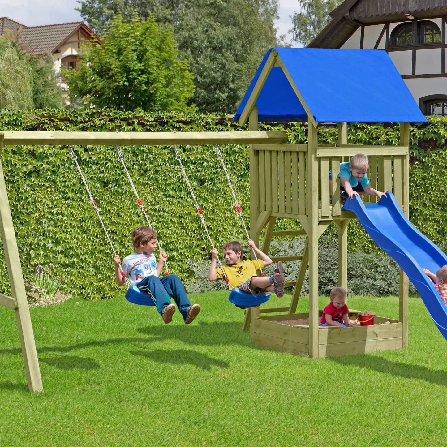 Swing Seat Board with Height Adjustable Rope
