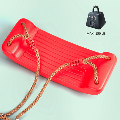 Swing Seat Board with Height Adjustable Rope