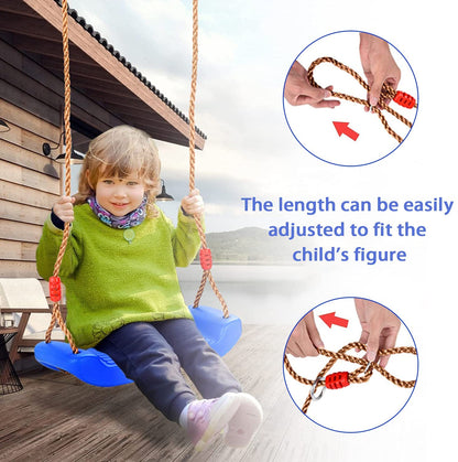 Swing Seat Board with Height Adjustable Rope