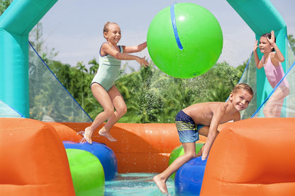 Dodge & Drench Water Park Jumper And Slider / Pool