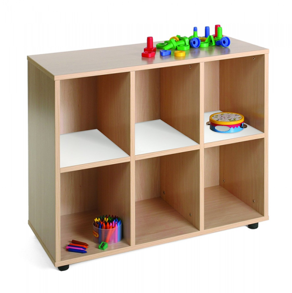 Six Cubby Storage Unit