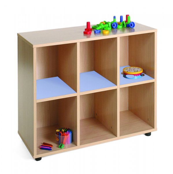 Six Cubby Storage Unit