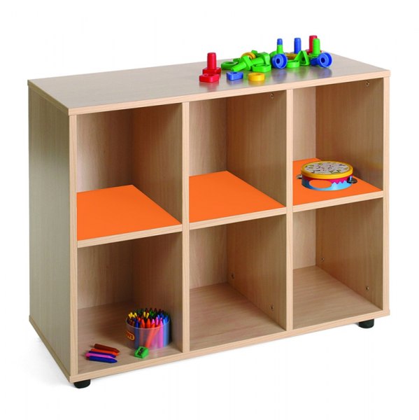 Six Cubby Storage Unit
