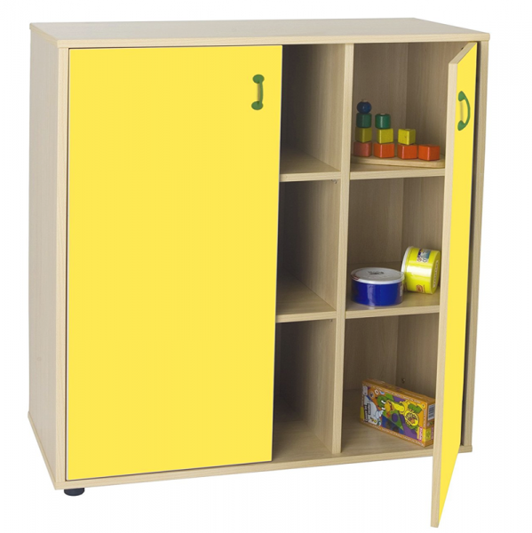 Cupboard Unit with Nine Cubby Storage