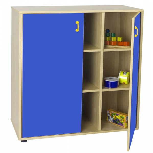 Cupboard Unit with Nine Cubby Storage