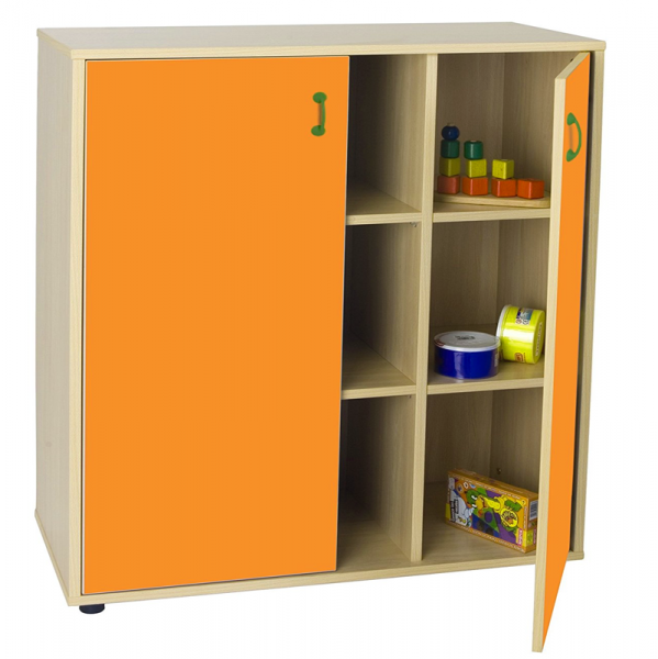 Cupboard Unit with Nine Cubby Storage