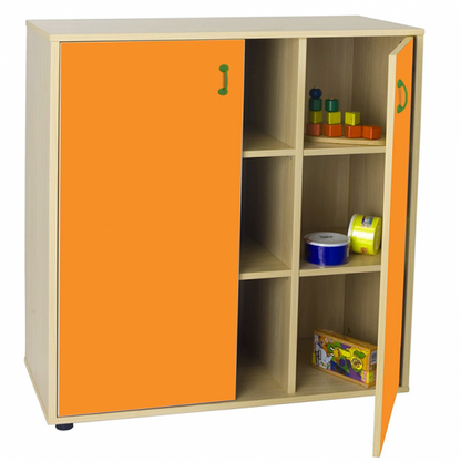 Cupboard Unit with Nine Cubby Storage