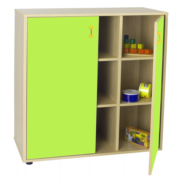 Cupboard Unit with Nine Cubby Storage