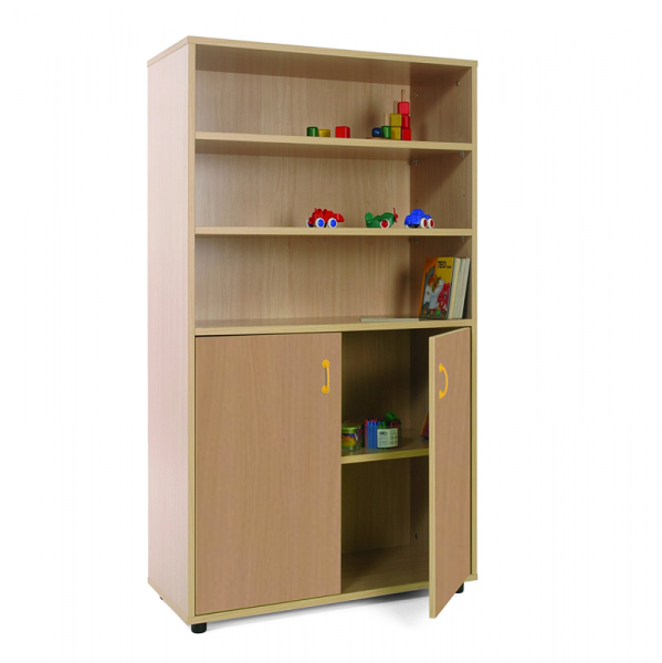 Three Shelves And Cupboard