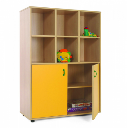 Six Cubby Storage Unit And Cupboard