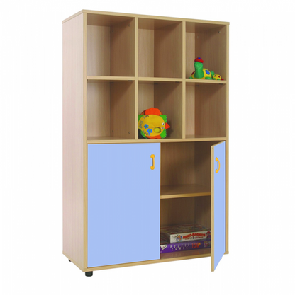 Six Cubby Storage Unit And Cupboard