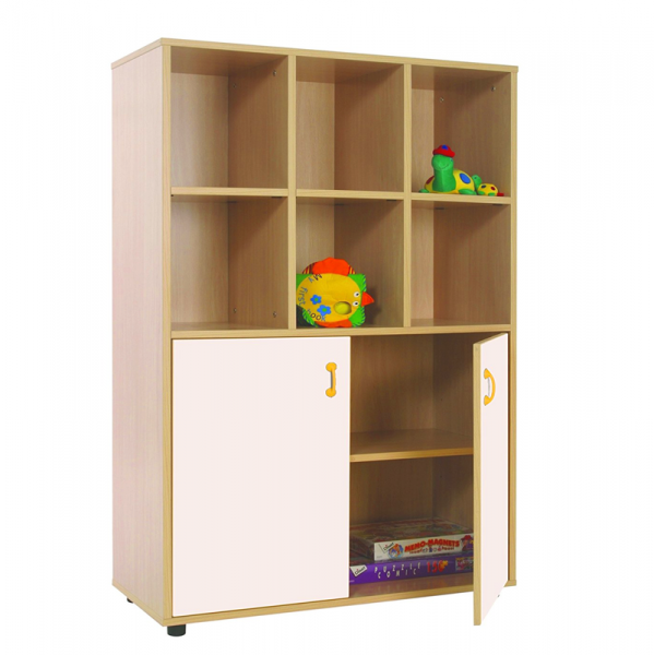 Six Cubby Storage Unit And Cupboard