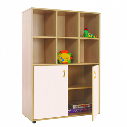 Six Cubby Storage Unit And Cupboard
