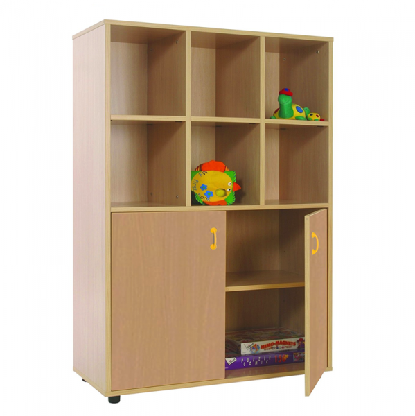 Six Cubby Storage Unit And Cupboard