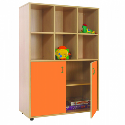 Six Cubby Storage Unit And Cupboard