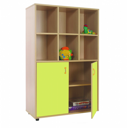 Six Cubby Storage Unit And Cupboard