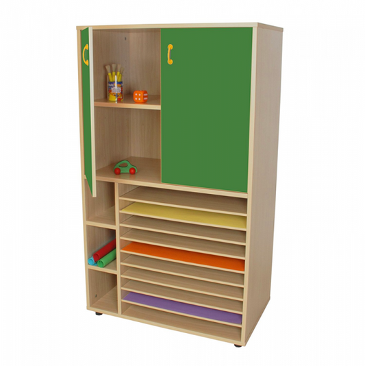 Cardboard Cabinet Storage with Doors