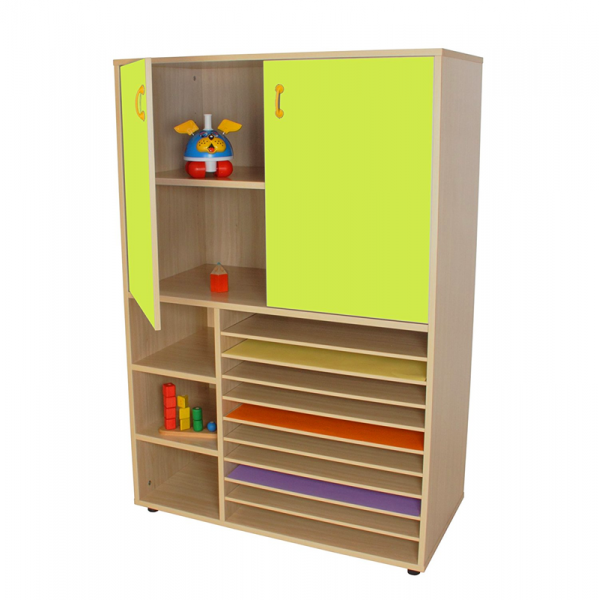 Cardboard Cabinet Storage with Doors