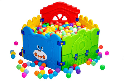 Bear and Train Ball Pit Playpen