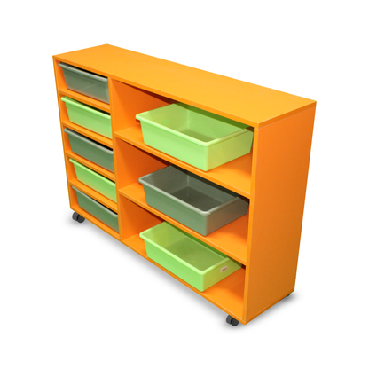 Five Cubby Storage Unit & 3- Shelves