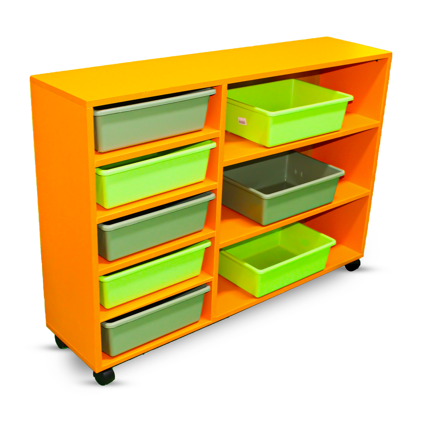 Five Cubby Storage Unit & 3- Shelves