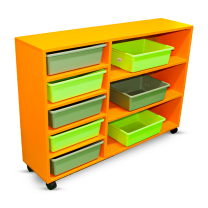 Five Cubby Storage Unit & 3- Shelves