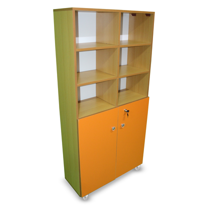 Six Cubby Storage Unit And Cupboard