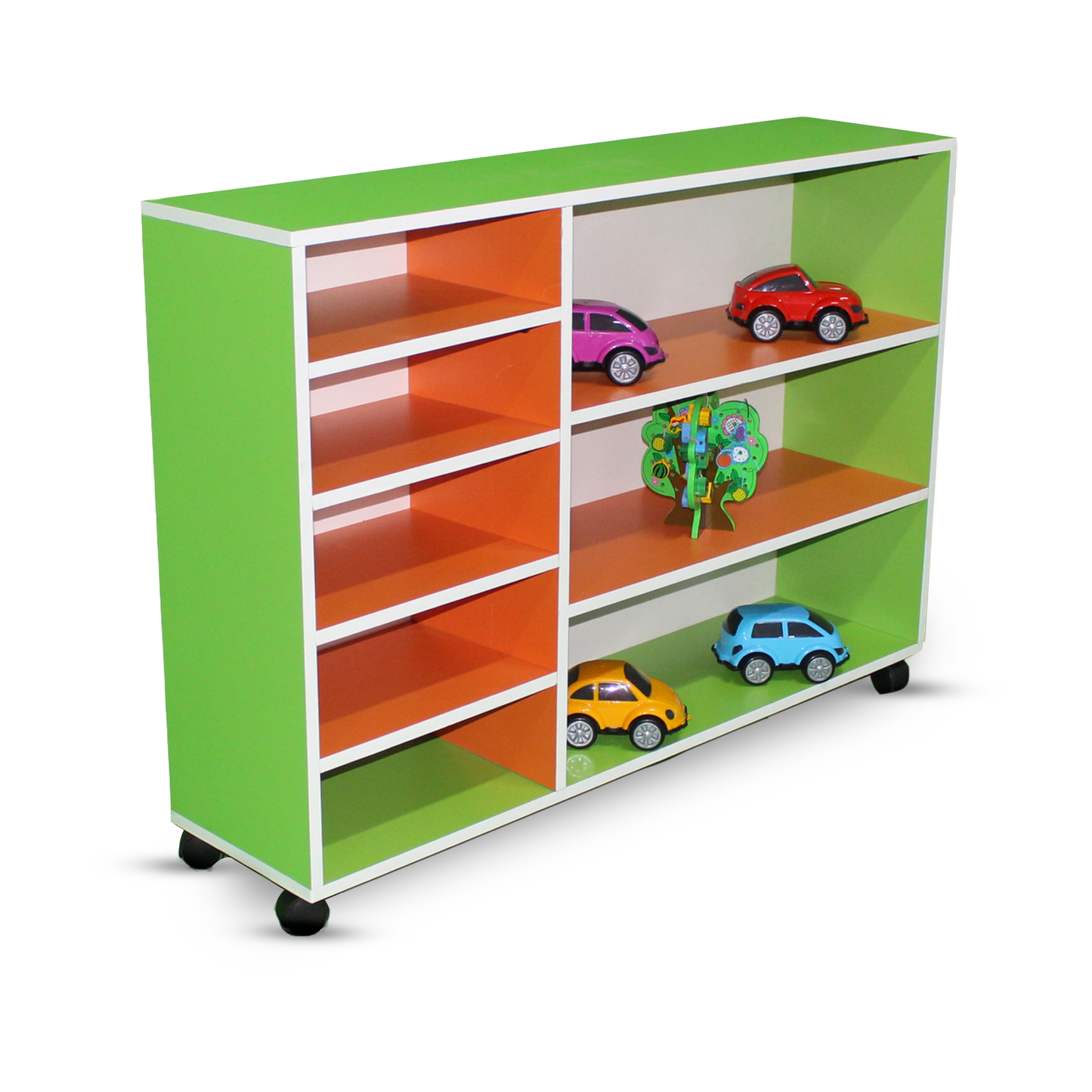Five Cubby Storage Unit & 3- Shelves