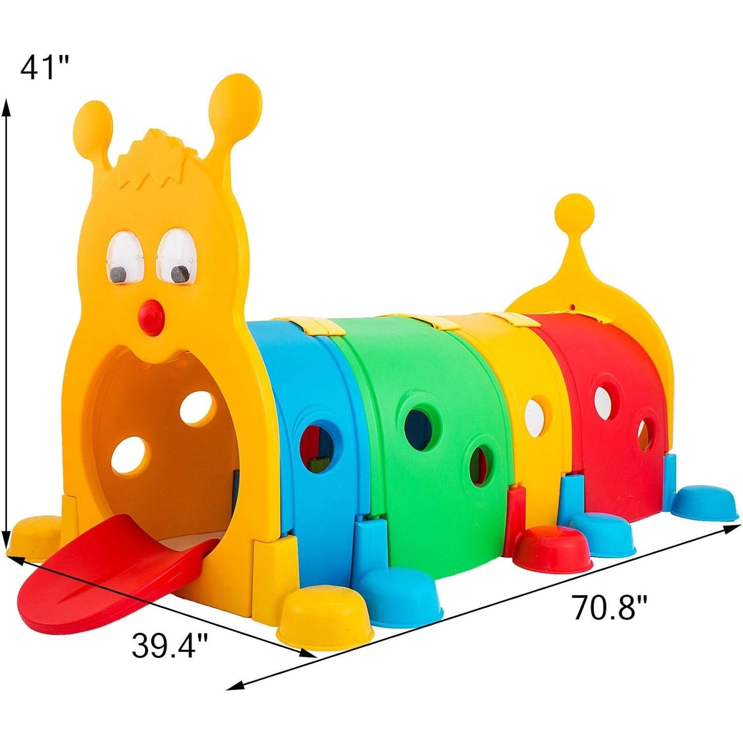 Caterpillar Tunnel 4 Compartments Multicolor