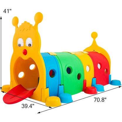 Caterpillar Tunnel 4 Compartments Multicolor