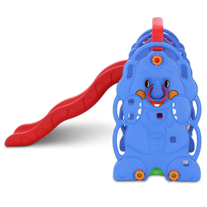 Elephant 4-in-1 Kids Slide and Swing Playset