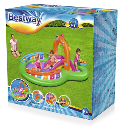 Inflatable Sing & Splash Water Fun Park Pool & Slide 349L
