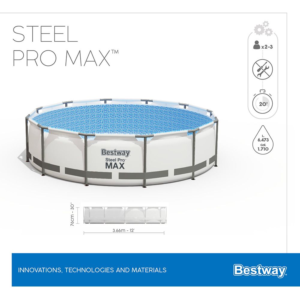 Steel Pro MAX® 6,473 Liters Round Pool 366x76cm