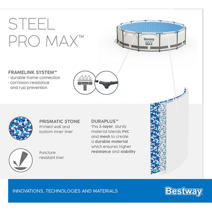 Steel Pro MAX® 6,473 Liters Round Pool 366x76cm