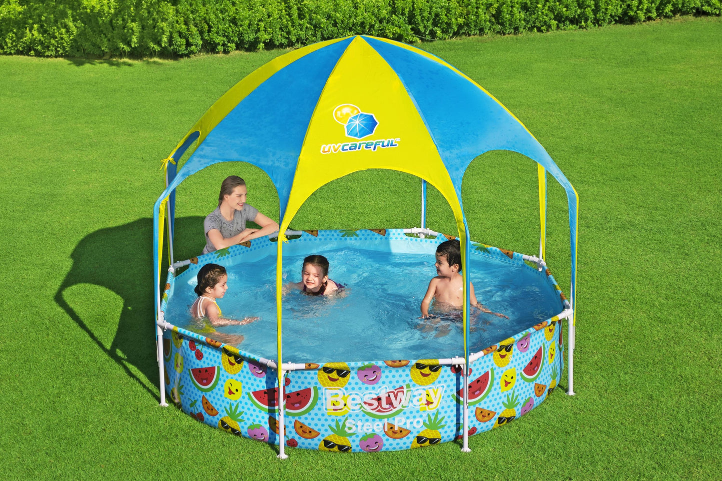 Steel Pro 1,688 Liters Splash in Shade Play Pool 2.44m x 51cm