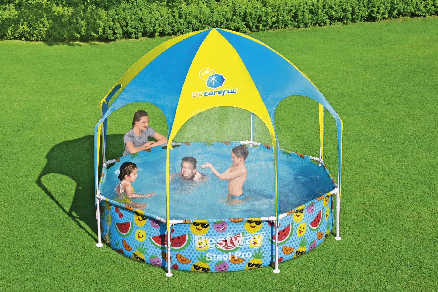Steel Pro 1,688 Liters Splash in Shade Play Pool 2.44m x 51cm