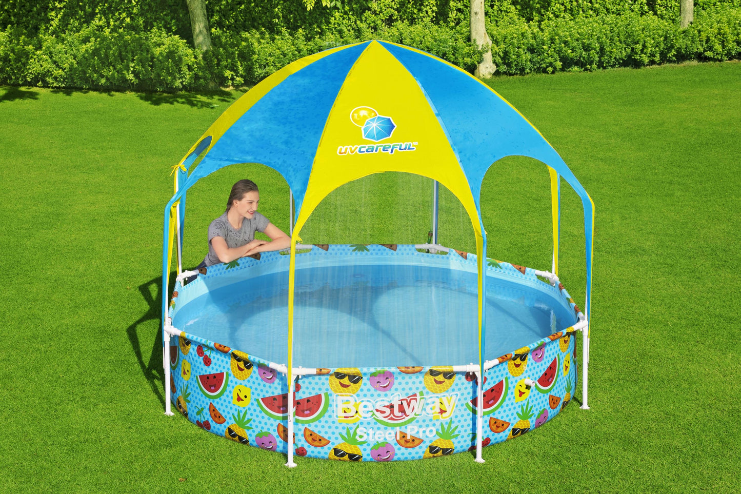 Steel Pro 1,688 Liters Splash in Shade Play Pool 2.44m x 51cm